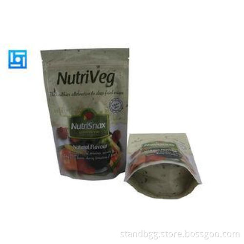 Aluminum Stand Up Flat Bottom Pouches Bags Custom For Cooki